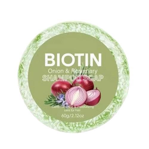 Champú Barra Biotina Cebolla 60g para Crecimiento Cabello
Champú Con Romero y Cebolla para Caída Cabello
Jabón Acondicio