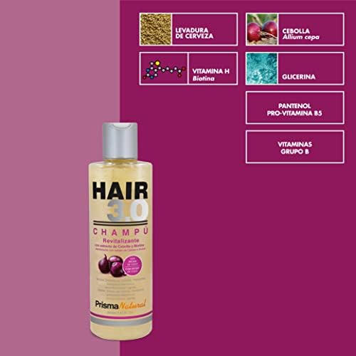  Prisma Natural - Champú Extracto de Cebolla para Cabello Saludable - Baño en Casa - Nutre y Restaura el Cabello Seco - 
