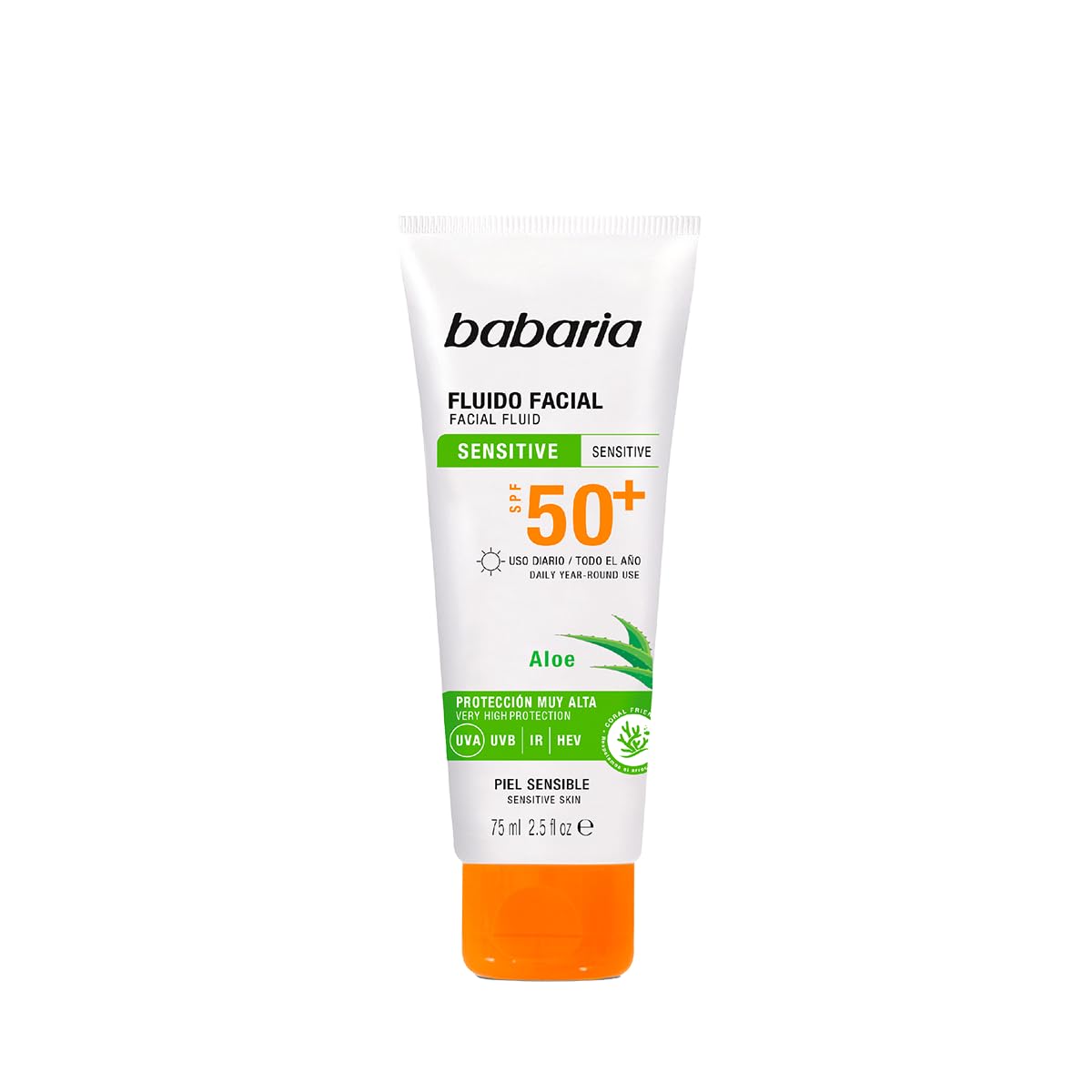  Babaria - Protector Solar Facial para Pieles Sensibles con Aloe Vera | Hidratante Anti Polución
| Babaria - Fluido Crem