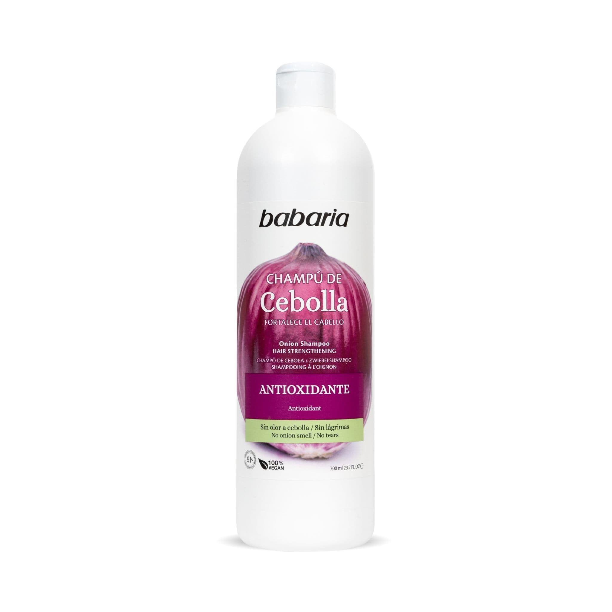  Babaria Cebolla Antioxidante - Champú para El Silicio Natural, Hair Fall Prevention, Encarecidamente Buscado, 700ml
| B