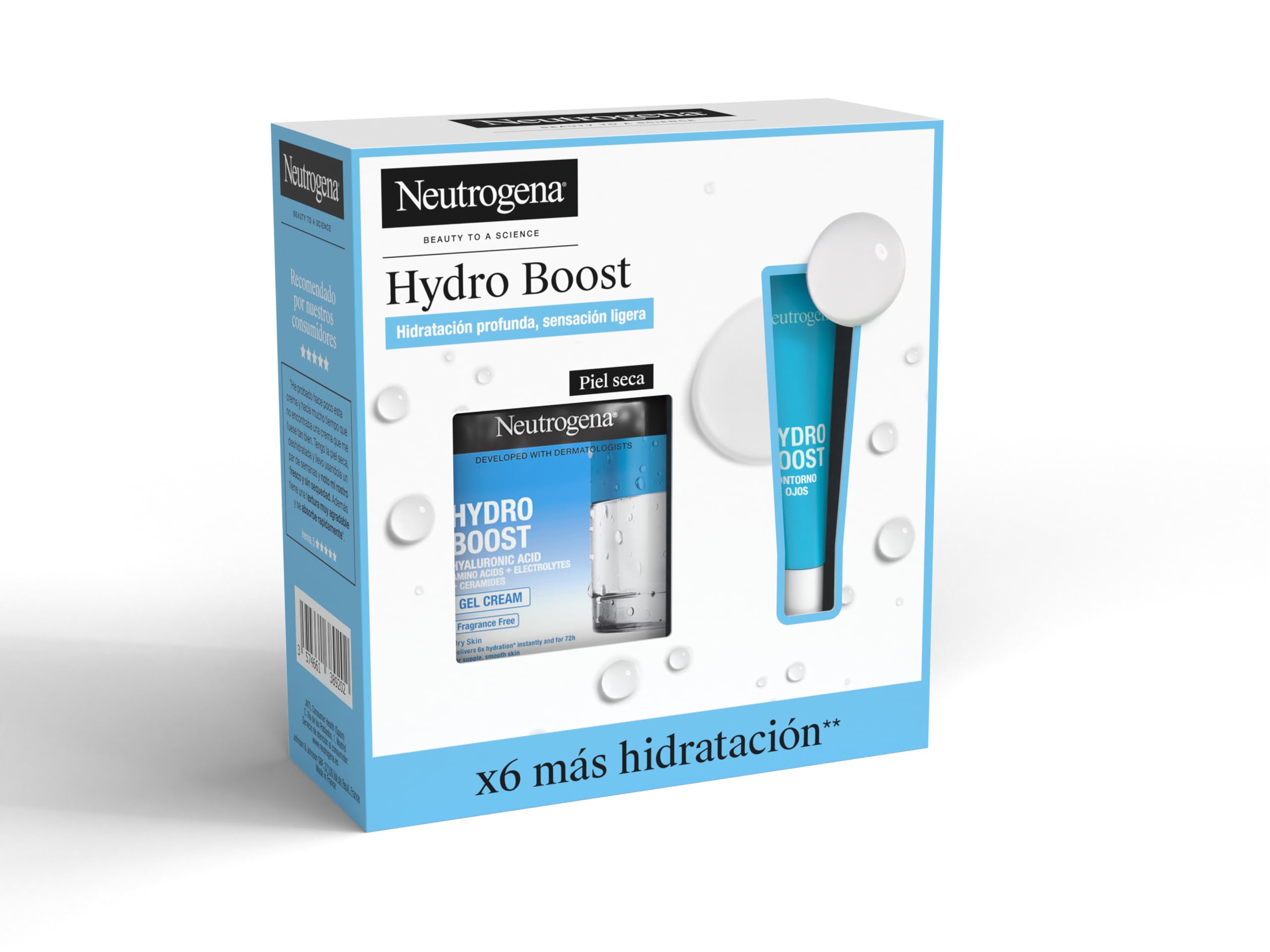 Neutrogena Hydro Boost Crema Gel y Contorno Regalo Hidratación 24 Horas Ácido Hialurónico Set Regalo