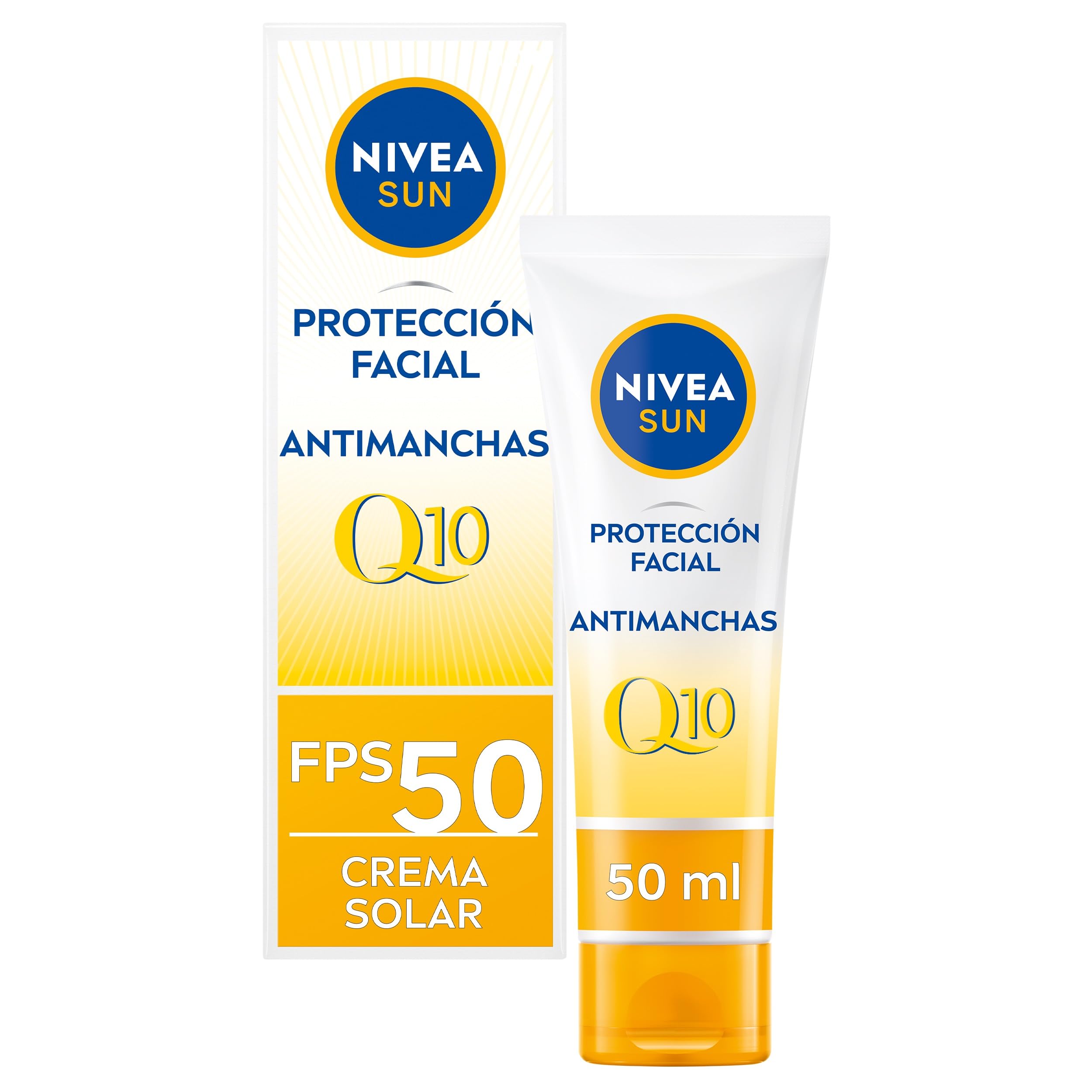 NIVEA SUN - Protección Solar Facial UV FP50 Antiedad & Antimanchas - 50 ml  
NIVEA SUN - Crema Solar Facial Hidratante 0