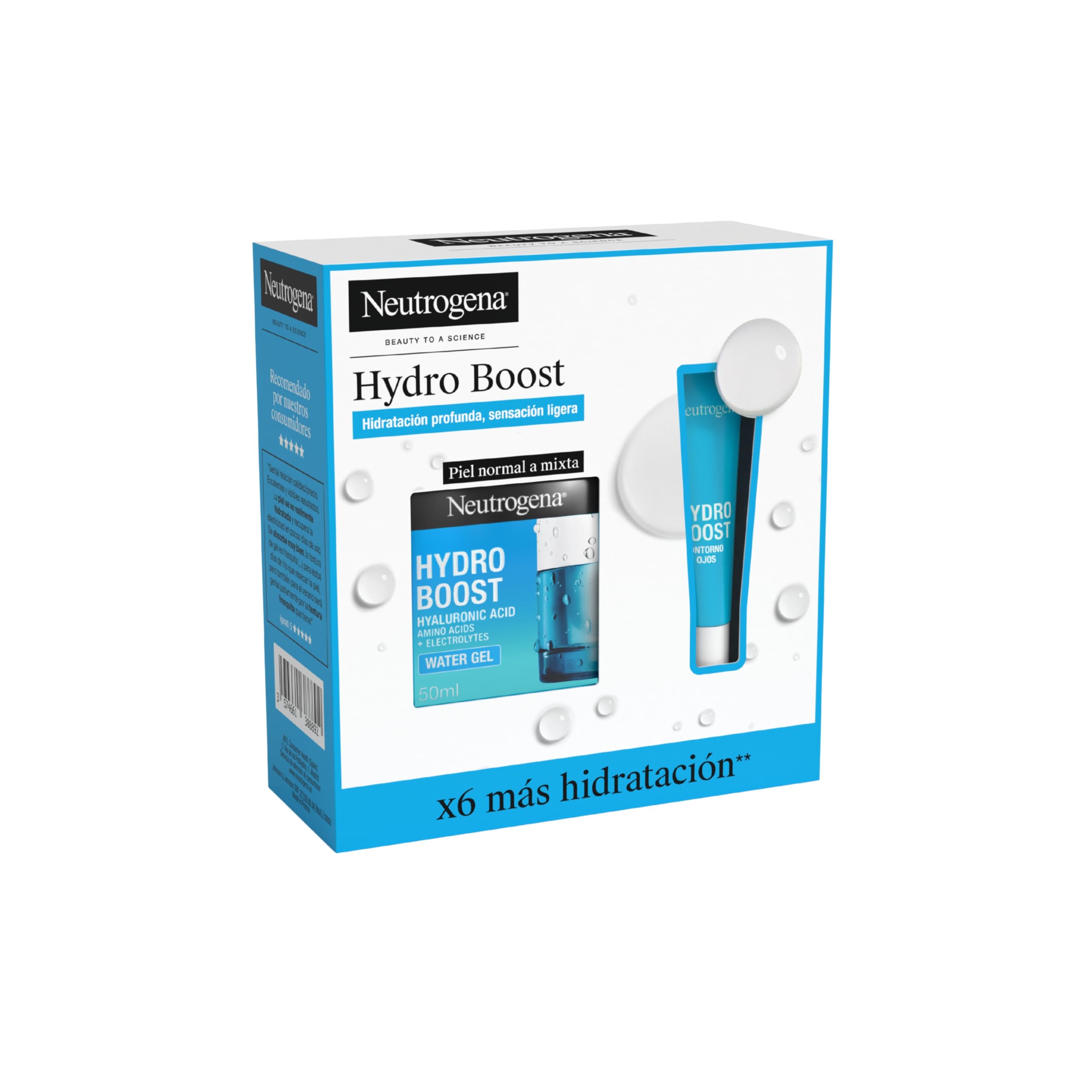 Neutrogena Rutina Hydro Boost + Ácido Hialurónico para Hidratación Intensa 24h + Set para cara y ojos (50 ml + 15 ml)